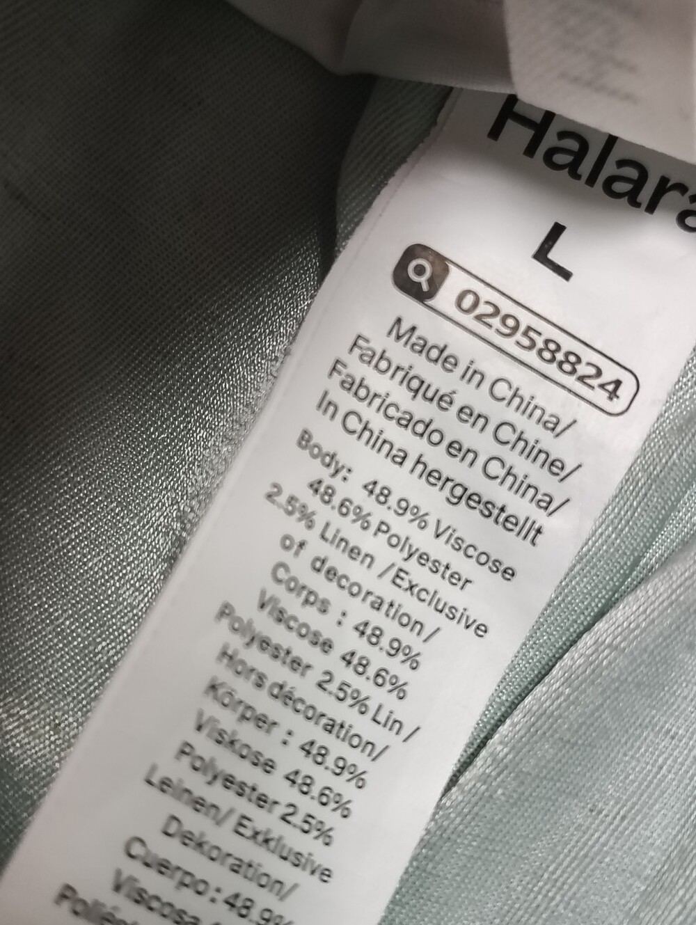 HALARA High Waisted Drawstring Wide Leg Baggy Linen-Feel Pants Women's Large - Picture 9 of 9